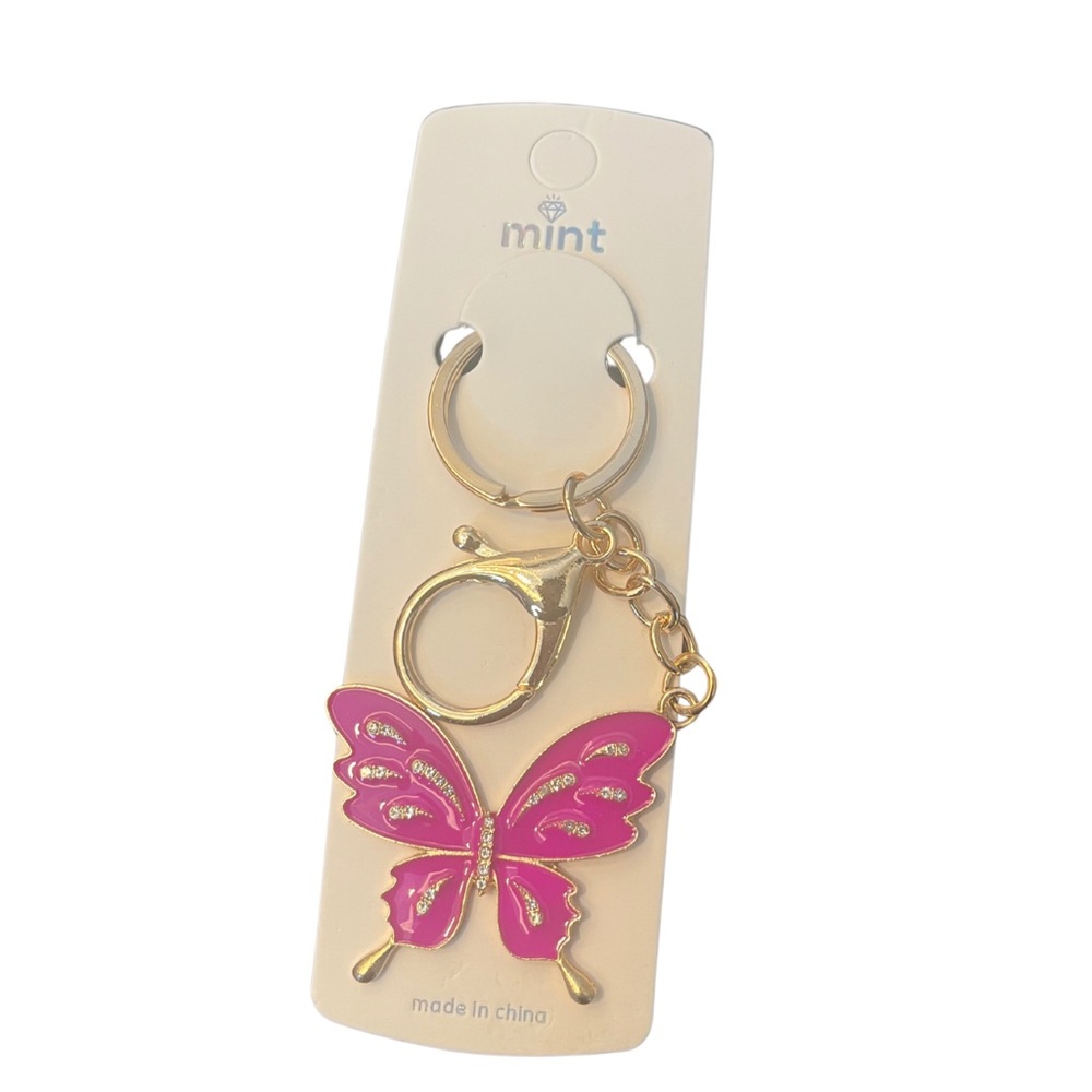 Butterfly Pink Keycharm/Bagcharm - Picture 4 of 4